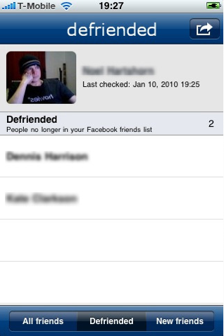 defriended