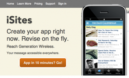 iSites, per creare e pubblicare applicazioni iPhone
