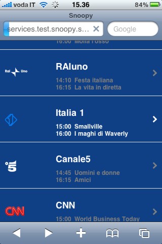 Snoopy Streams: la WebTv per iPhone con vari canali italiani! [Aggiornato]