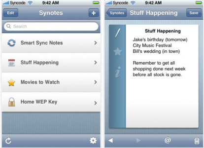Synotes: gestisci e sincronizza le note su iPhone
