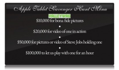 Un premio in denaro per chi fornisce informazioni sul Tablet Apple!