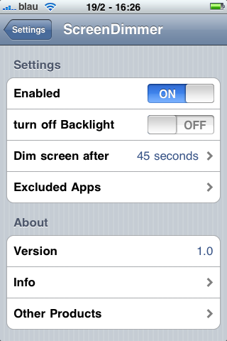 ScreenDimmer (Cydia Store): gestione avanzata della retroilluminazione per far durare di più la batteria dell’iPhone