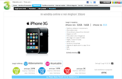 H3G: ecco le nuove offerte per iPhone 3G e iPhone 3GS