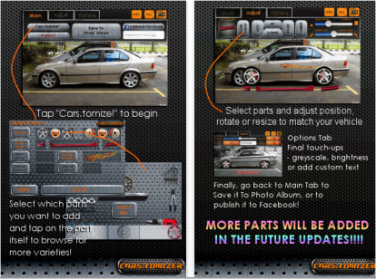 Cars.tomizer: modifica la tua auto con l’iPhone