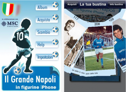 Grande Napoli: le figurine dei campioni si collezionano su iPhone!