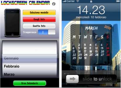 LockScreen Calendar: l’immagine del calendario nella lockscreen