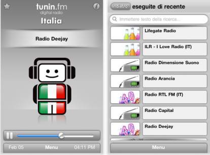Tunin.FM Radio Italia: tutte le stazioni radio italiane su iPhone!