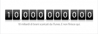 iTunes raggiunge i 10 miliardi di download! [AGGIORNATO]