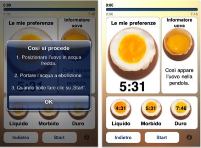 “Perfetto contaminuti per uova”, e l’iPhone ti aiuta a cucinare