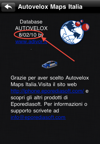 Aggiornamento database per Autovelox Maps Italia