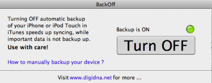 Backoff (Windows/Mac): disattivare il backup automatico su iTunes