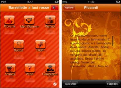 Barzellette a luci rosse su iPhone