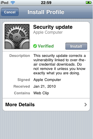 Sicurezza ed iPhone: anche i profili di configurazione possono nascondere malware