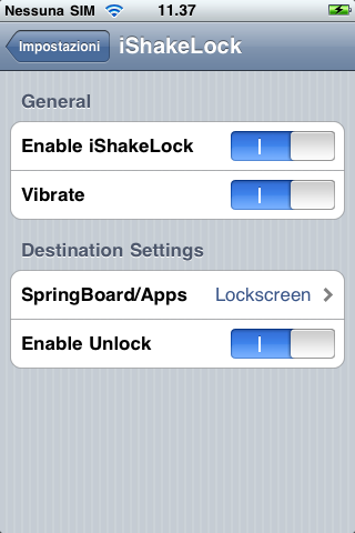 iShakeLock (Cydia): scuoti l’iPhone per metterlo in sleep