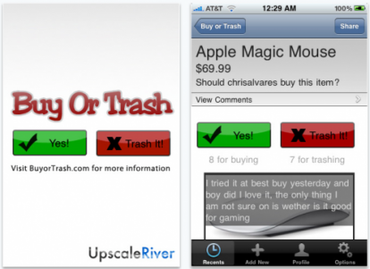 Buy or Trash: i consigli per i vostri acquisti direttamente su iPhone