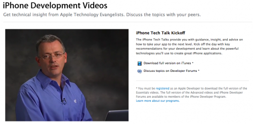 Apple pubblica il video del Tech Talks 2009