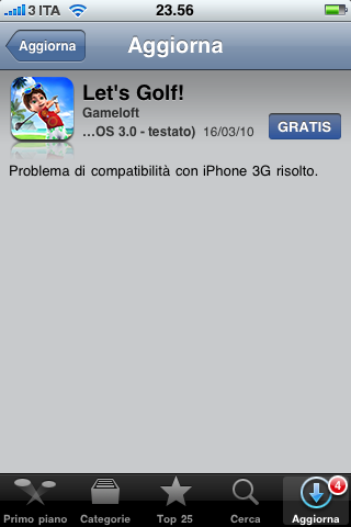 Aggiornamento per Let’s Golf di Gameloft