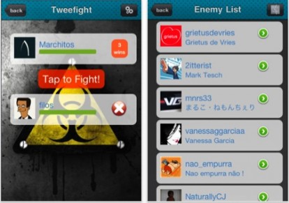 Tweefight: un Twitter game su AppStore
