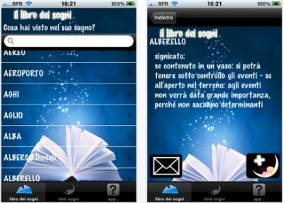 Il libro dei sogni su iPhone