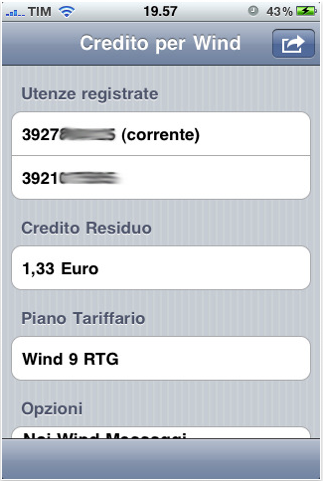 Credito per Wind disponibile su AppStore