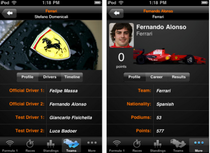 Formula 1 2010 Real Time: una nuova e completa applicazione per seguire la F1