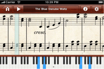 Etude: il visualizzatore dinamico di spartiti per pianoforte ora su iPhone