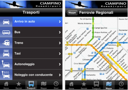 Ciampino RomeAirport, l’applicazione per iPhone