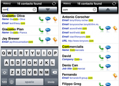 Contacts Super Search, importante update su AppStore
