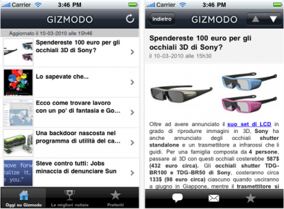 Gizmodo Italia: tutte le news sulla tecnologia, gratis su iPhone
