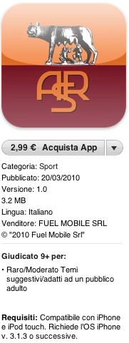 AS Roma: ora anche i tifosi giallorossi hanno la loro applicazione su iPhone