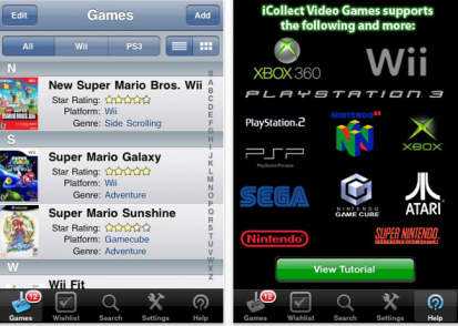 iCollect Video Games: gestisci la tua collezione di videogame tramite iPhone