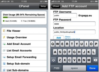 cPanel: l’applicazione iPhone per i webmaster