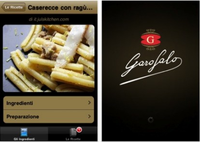 Garofalo: tante ricette, gratis, su iPhone