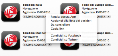 Da oggi è possibile regalare le applicazioni AppStore!
