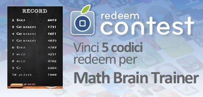 CONTEST: vinci 5 codici redeem per Math Brain Trainer [VINCITORI]