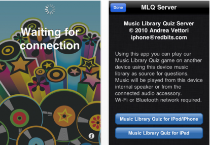 Music Library Quiz Server, per giocare utilizzando la musica di un altro iPhone
