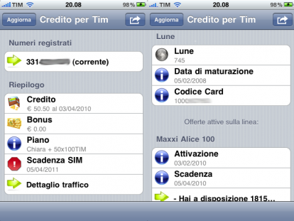Credito per Tim, nuovo update su AppStore