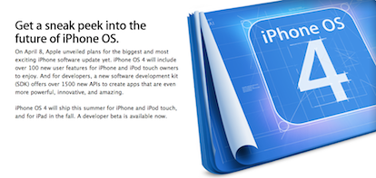 Apple pubblica la pagina dedicata al nuovo Firmware 4