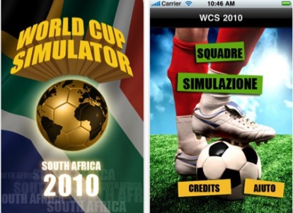 World Cup Simulator 2010: i campionati del mondo li giochi su iPhone