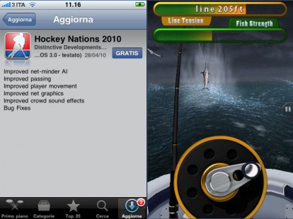 Flick Fishing 1.5 e Hockey Nations 2010 1.1 disponibili in AppStore