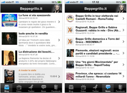 Beppegrillo.it, nuovo update su AppStore