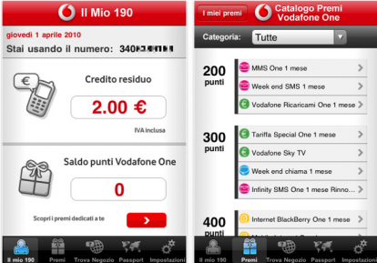 My190: arriva su AppStore l’applicazione ufficiale di Vodafone