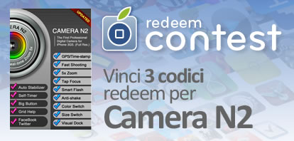 CONTEST: vinci 3 codici redeem per Camera N2 (app per iPhone 3GS) [VINCITORI]