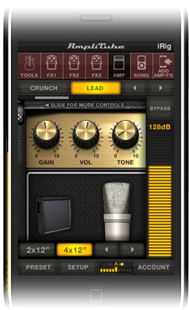 AmpliTube® iRig™ trasforma il tuo iPhone in un multieffetto portatile per chitarra e basso
