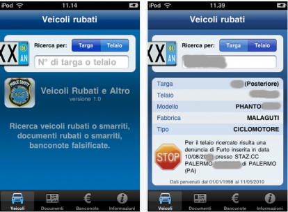 Veicoli rubati e altro disponibile su AppStore