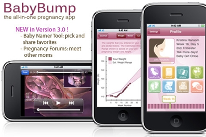 BabyBump, applicazione che permette di monitorare la gravidanza  su iPhone
