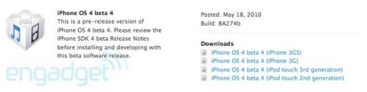 iPhone OS 4.0: disponibile al download la Beta 4!