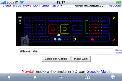 Il logo Google permette di giocare a Pac Man anche su iPhone