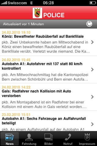 Police News, la polizia di Berna dà la caccia ai malviventi con l’iPhone