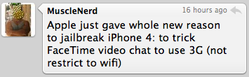 MuscleNerd: jailbreak dell’iPhone 4 e FaceTime su rete 3G [AGGIORNATO JB iOS 4 GM]